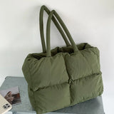 Pikowana Torebka Damska Shopper Pojemna Casual
