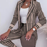 Komplet damski elegancki marynarka spodnie stylowy casual
