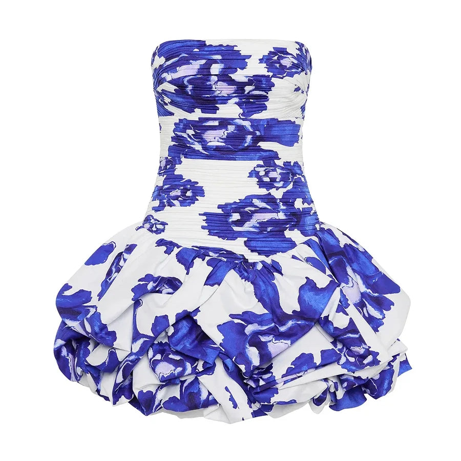 Sukienka Mini Bandeau z Printem