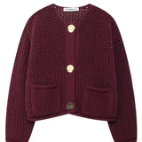 Krótki kardigan zapinany elegancki miękki sweter stylowy