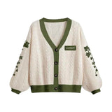 Damski kardigan pleciony oversize zapinany stylowy casual