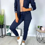 Komplet damski elegancki marynarka spodnie stylowy casual