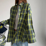 Koszula Damska w Kratę Oversize Casualowa Lekka i Stylowa