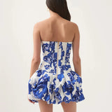 Sukienka Mini Bandeau z Printem