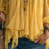 Bluzka Damska Boho Off Shoulder Zwiewna Falbaniasta Lekka i Stylowa