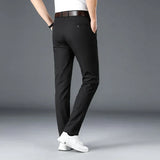 Męskie eleganckie spodnie slim fit ze stretchem