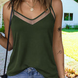 Top Damski Na Ramiączkach V Neck Lekki Letni Casual