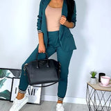 Komplet damski elegancki marynarka spodnie stylowy casual