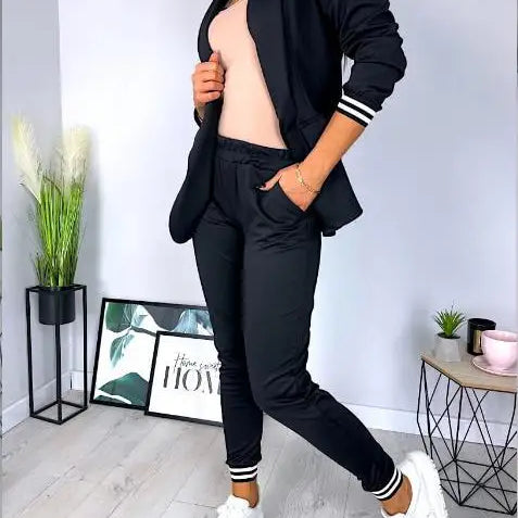 Komplet damski elegancki marynarka spodnie stylowy casual