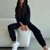 Damski Komplet Dresowy Oversize z Kapturem – Bluza i Spodnie