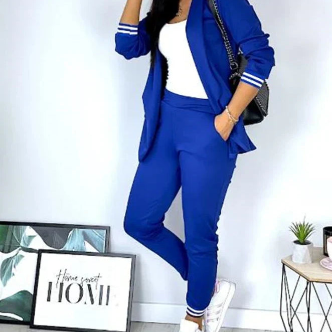Komplet damski elegancki marynarka spodnie stylowy casual