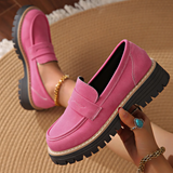 Mokasyny na grubej podeszwie eleganckie wygodne buty loafers