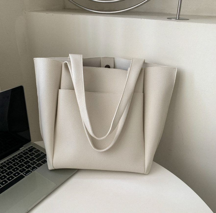 Duża Torebka Damska Shopper Minimalistyczna Elegancka