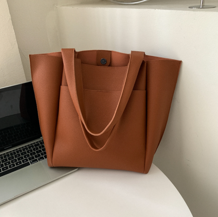 Duża Torebka Damska Shopper Minimalistyczna Elegancka