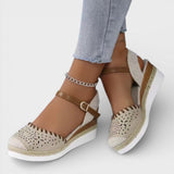 Espadryle na Koturnie z Regulowanym Paskiem