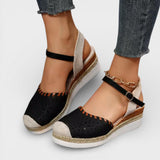 Espadryle na Koturnie z Regulowanym Paskiem