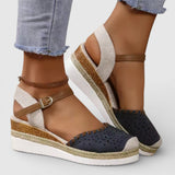 Espadryle na Koturnie z Regulowanym Paskiem