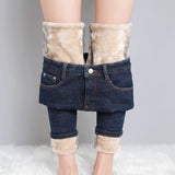 Damskie Jeansy Skinny z Wysokim Stanem – Dopasowane Spodnie Jeansowe