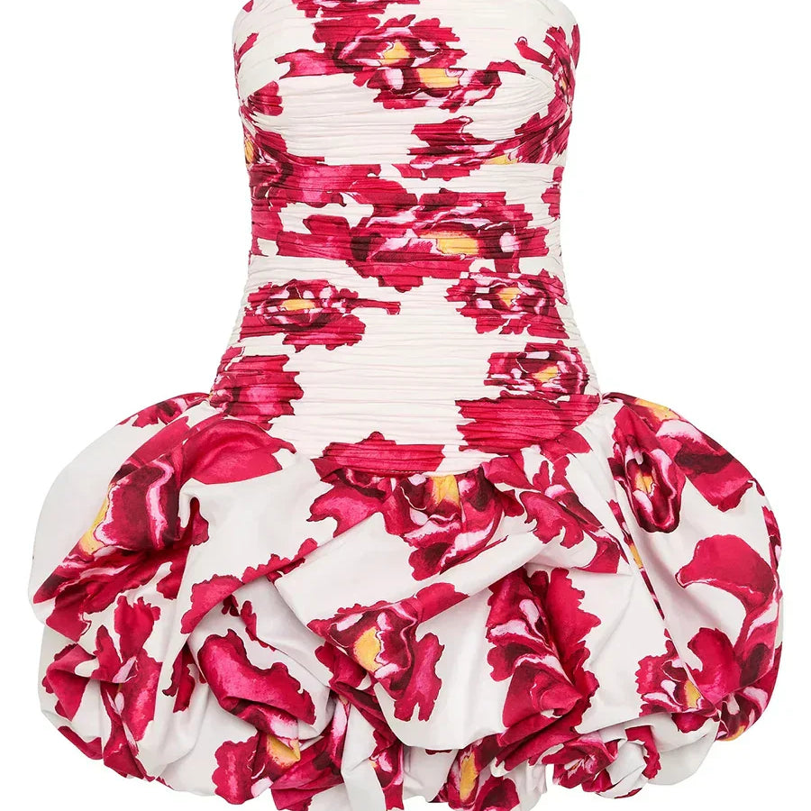 Sukienka Mini Bandeau z Printem
