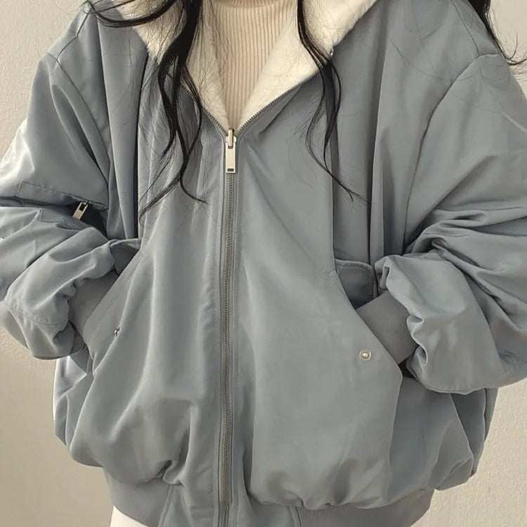 Kurtka oversize zimowa ciepła stylowa puchowa casual