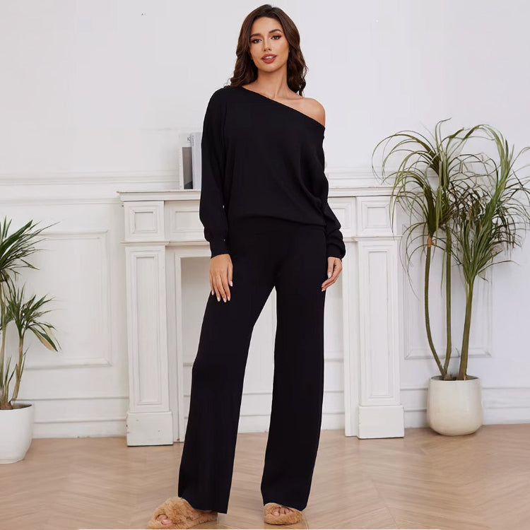 Komplet dzianinowy elegancki luźny stylowy wygodny zestaw