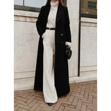 Długi płaszcz elegancki klasyczny stylowy minimalistyczny