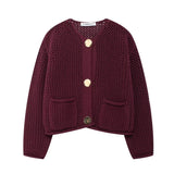 Krótki kardigan zapinany elegancki miękki sweter stylowy