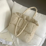 Pikowana Torebka Damska Shopper Pojemna Casual