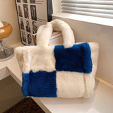 Futrzana Torebka Damska Shopper Miękka i Elegancka