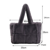 Futrzana Torebka Damska Shopper Miękka i Elegancka