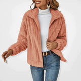 Damski sweter rozpinany z kołnierzem ciepły casual stylowy