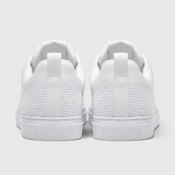 Damskie białe sneakersy z oddychającej dzianiny sznurowane