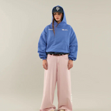 Bluza oversize z kapturem, nadrukiem i kieszenią kangurką
