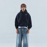 Bluza oversize z kapturem, nadrukiem i kieszenią kangurką
