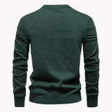 Męski dzianinowy sweter slim fit z bawełny