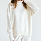 Oversize Sweter Damski z Golfem Miękki na Co Dzień
