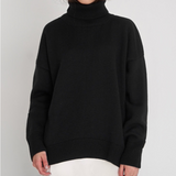 Oversize Sweter Damski z Golfem Miękki na Co Dzień