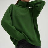 Oversize Sweter Damski z Golfem Miękki na Co Dzień