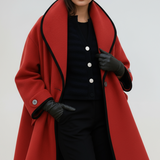 Oversize płaszcz elegancki luźny stylowy ciepły klasyczny