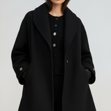 Oversize płaszcz elegancki luźny stylowy ciepły klasyczny