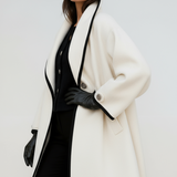 Oversize płaszcz elegancki luźny stylowy ciepły klasyczny