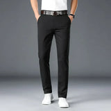 Męskie eleganckie spodnie slim fit ze stretchem