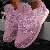 Błyszczące Sneakersy Damskie Brokatowe do Stylowych Stylizacji