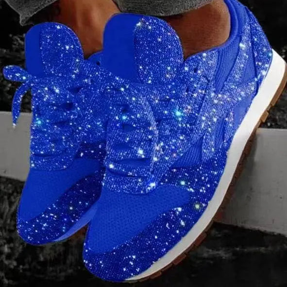 Błyszczące Sneakersy Damskie Brokatowe do Stylowych Stylizacji