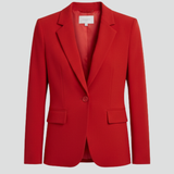 Damski blazer na jeden guzik z dzianiny ponte