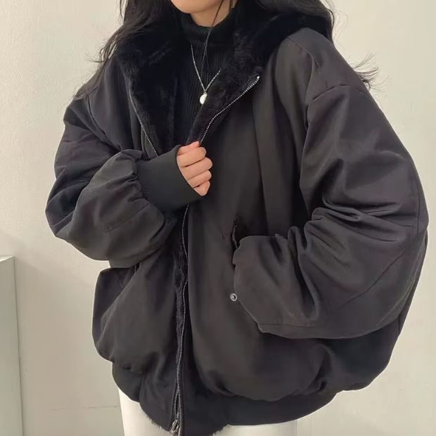 Kurtka oversize zimowa ciepła stylowa puchowa casual
