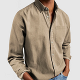 Męska Koszula Casual Slim Fit z Kieszenią Uniwersalny Styl