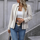 Elegancka Strukturalna Marynarka Minimalistyczna