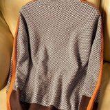 Dzianinowy Sweter Damski Bez Rękawów z Golfem Oversize