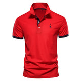 Męska Koszulka Polo Sportowa Slim Fit Kontrastowy Styl